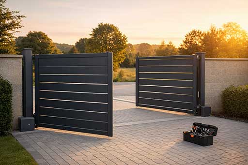 Professionell montiertes Tor von ADL Tortechnik für langanhaltende Sicherheit.