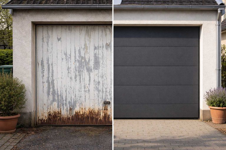 garagentor modernisieren vorher nachher waiblingen ADL Tortechnik