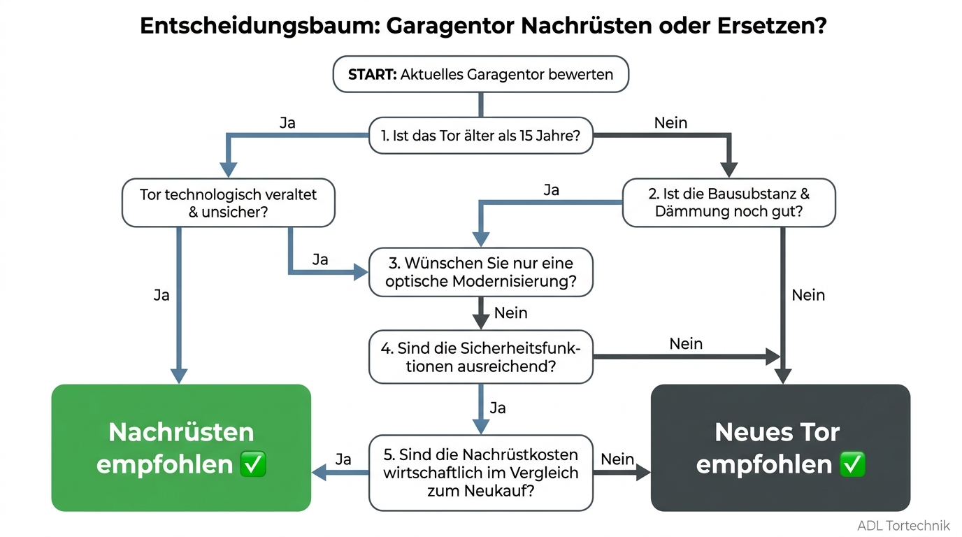 Entscheidungsdiagramm nachrüsten oder ersetzen