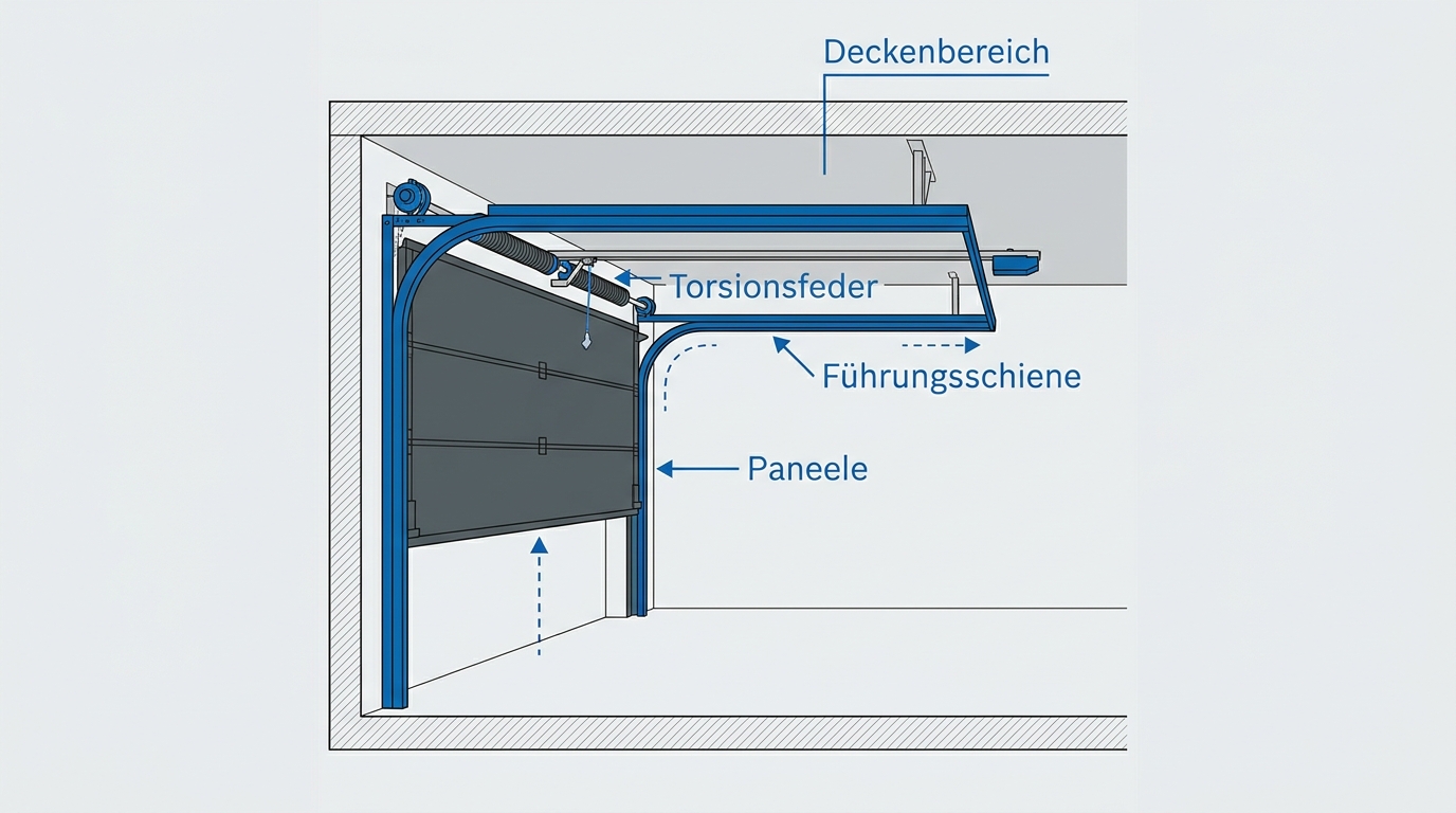 Mechanische Funktionsweise im Sektionaltor vs. Rolltor Vergleich